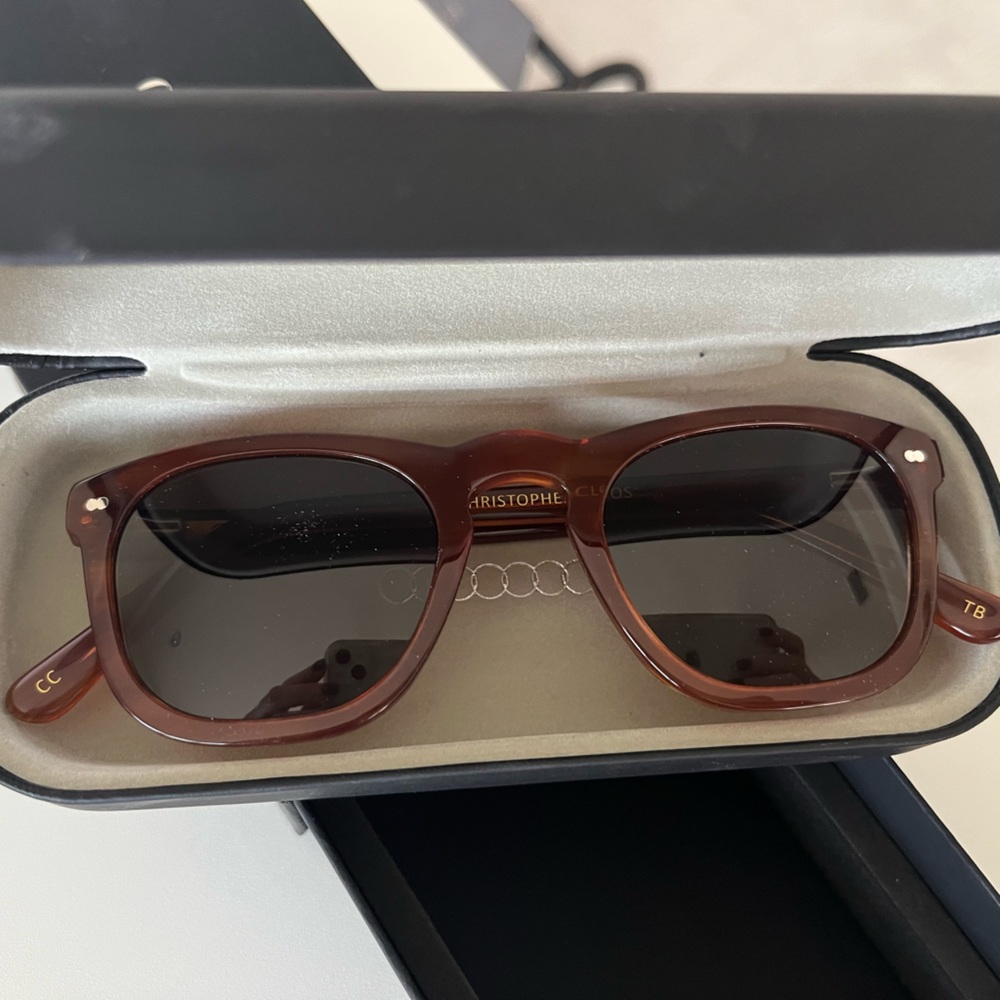 Brown Christopher Cloos and Tom Brady Danish Eyewear/ Sunglasses